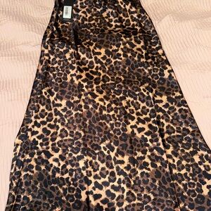 Princess Polly Enigmatic Leopard Midi Slip Skirt